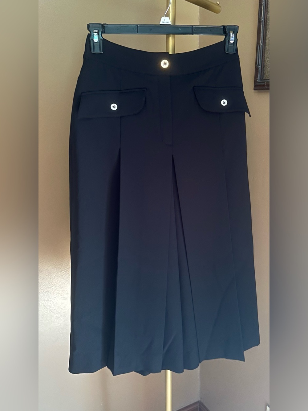 kate spade Black Wide-Leg Pleated Trousers New Without Tag, Has Defaced Tag